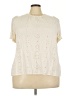 Torrid 100% Rayon Ivory Short Sleeve Blouse Size 3X Plus (3) - photo 1