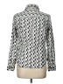 Ben Sherman 100% Cotton Print Silver Long Sleeve Blouse Size L - photo 2