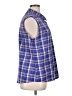 Cabela's Plaid Blue Sleeveless Button-Down Shirt Size XL - photo 4