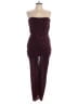Wild Fable 100% Polyester Stars Burgundy Purple Jumpsuit Size L - photo 1