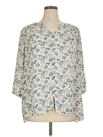 Rose + Olive 3/4 Sleeve Blouse (view 1)