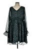 Torrid Polka Dots Teal Cocktail Dress Size Lg Plus (0) - photo 1