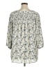 Rose + Olive 100% Polyester Paisley Ivory 3/4 Sleeve Blouse Size 1X - photo 2