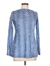 Unbranded Chevron-herringbone Blue Long Sleeve Blouse Size L (estimated) - photo 1