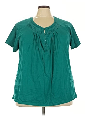Basic Editions Short Sleeve Blouse (view 1)