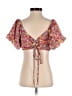 Wild Fable Pink Short Sleeve Blouse Size S - photo 2