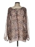 CAbi 100% Polyester Brown Long Sleeve Blouse Size L - photo 1