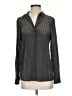 Ecru 100% Silk Gray Long Sleeve Silk Top Size S - photo 1