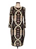 Unbranded Graphic Brown Casual Dress Size L (estimated) - photo 1