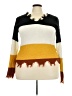 Caren Sport 100% Acrylic Color Block Yellow Pullover Sweater Size 3X - photo 1