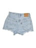 Levi's 100% Cotton Blue Denim Shorts Size 24 waist - photo 2