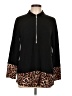 I.N. Studio Animal Print Black Pullover Sweater Size L (petite) - photo 1
