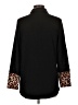 I.N. Studio Animal Print Black Pullover Sweater Size L (petite) - photo 2