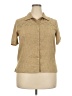 Lana Lee Tweed Tan Short Sleeve Blouse Size XXL (estimated) - photo 1