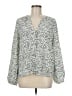 On 34th 100% Viscose Green Long Sleeve Blouse Size M - photo 1