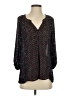 Dalia Collection 100% Polyester Black 3/4 Sleeve Blouse Size S - photo 1