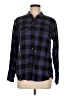 Eliot 100% Cotton Plaid Black Long Sleeve Button-Down Shirt Size M - photo 1