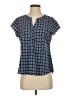 Croft & Barrow 100% Polyester Blue Short Sleeve Blouse Size S (petite) - photo 1
