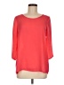 Express 100% Polyester Red 3/4 Sleeve Top Size M - photo 1