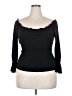 Studio M Black 3/4 Sleeve Top Size M - photo 1