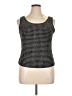 Xscape Checkered-gingham Chevron-herringbone Houndstooth Black Sleeveless Top Size XL - photo 1