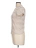 Splendid Stripes Tan Short Sleeve Turtleneck Size L - photo 5