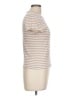 Splendid Stripes Tan Short Sleeve Turtleneck Size L - photo 4