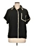 Unbranded 100% Polyester Black Short Sleeve Blouse Size 0X - photo 1