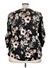 Mileage 100% Polyester Floral Black 3/4 Sleeve Blouse Size 3X - photo 2