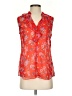 CAbi 100% Polyester Orange Red Sleeveless Blouse Size XS - photo 1