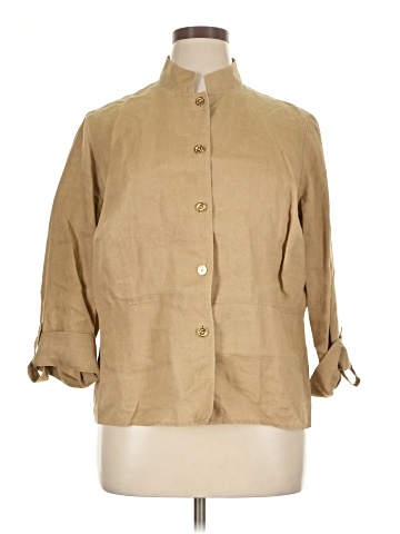 Jones New York Signature 3/4 Sleeve Button-Down Shirt (view 1)