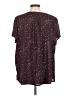 Assorted Brands 100% Polyester Stars Burgundy Short Sleeve Blouse Size M (estimated) - photo 2