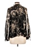 AaKaa 100% Polyester Floral Black Long Sleeve Blouse Size L - photo 2