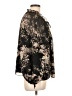 AaKaa 100% Polyester Floral Black Long Sleeve Blouse Size L - photo 4