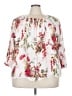 Intro 100% Cotton Floral White 3/4 Sleeve Blouse Size 3X - photo 1