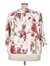 Intro 100% Cotton Floral White 3/4 Sleeve Blouse Size 3X - photo 2