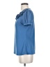 Spense Blue Short Sleeve Blouse Size S - photo 5
