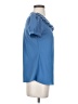 Spense Blue Short Sleeve Blouse Size S - photo 4