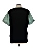 Unbranded Color Block Black Short Sleeve Blouse Size L (estimated) - photo 2