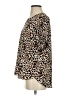 Pleione 100% Polyester Animal Print Brown Short Sleeve Blouse Size S - photo 5