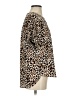 Pleione 100% Polyester Animal Print Brown Short Sleeve Blouse Size S - photo 4