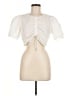 BCBGeneration 100% Cotton Ivory Short Sleeve Blouse Size M - photo 1