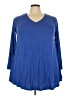 Larace Blue 3/4 Sleeve Blouse Size 3X - photo 1