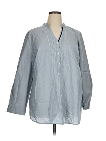 Liz & Me 3/4 Sleeve Button-Down Shirt (view 1)