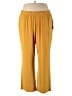 Nina Leonard Solid Yellow Casual Pants Size 3X - photo 1