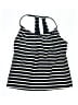 Kona Sol 100% Polyester Stripes Black Swimsuit Top Size S - photo 1