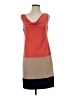 Muse Color Block Orange Casual Dress Size 4 - photo 1