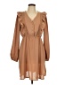 Shein 100% Polyester Tan Casual Dress Size L - photo 1