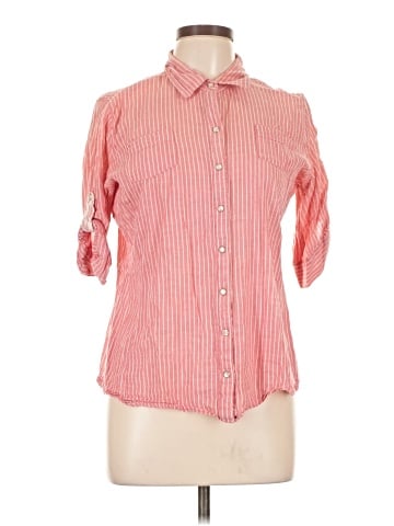Maurices 3/4 Sleeve Button-Down Shirt (view 1)