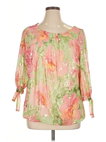 Sara Michelle 3/4 Sleeve Blouse (view 1)
